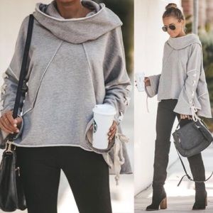 Vici Grey, comfy hooded sweatshirt